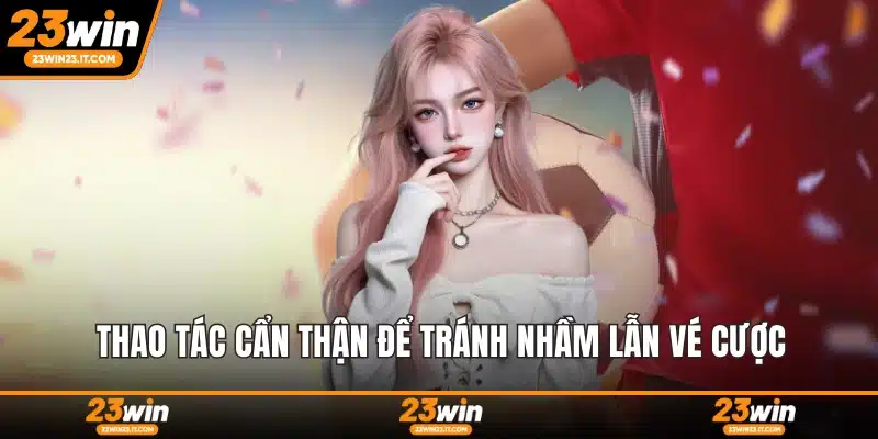 Thao tác cẩn thận để tránh nhầm lẫn vé cược